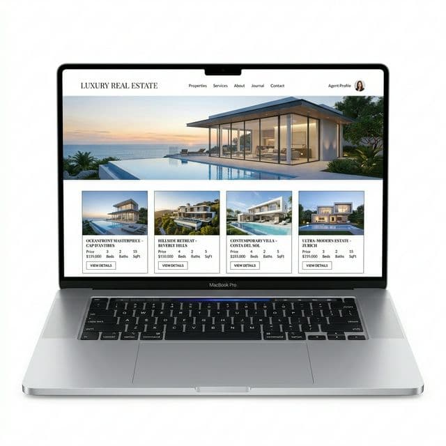 Luxury Real Estate — diseño web por Estudio Miriox